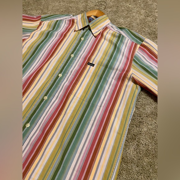 Vintage Faconnable Colorful Striped Button-Down - Picture 15 of 15
